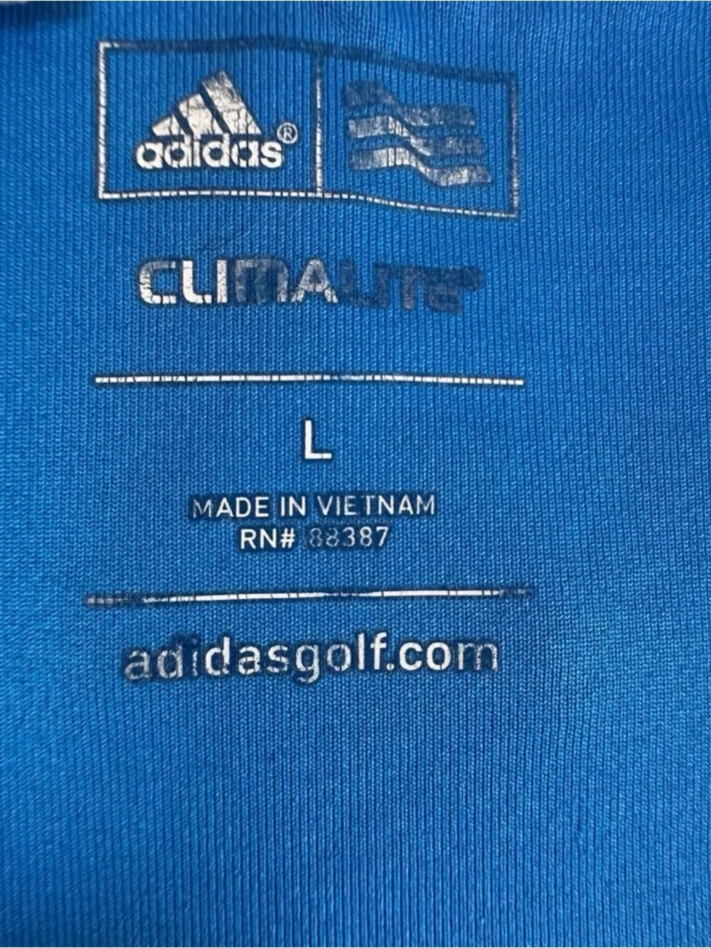 Adidas ClimaLite Golf Polo Shirt Mens Large Gray Blue Stripe Performance